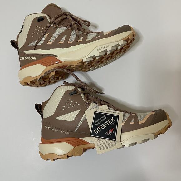 NEW! Salomon X Ultra 360 Edge Mid GTX Women’s Boots Shortbread 474627 US 9.5 - Picture 3 of 7